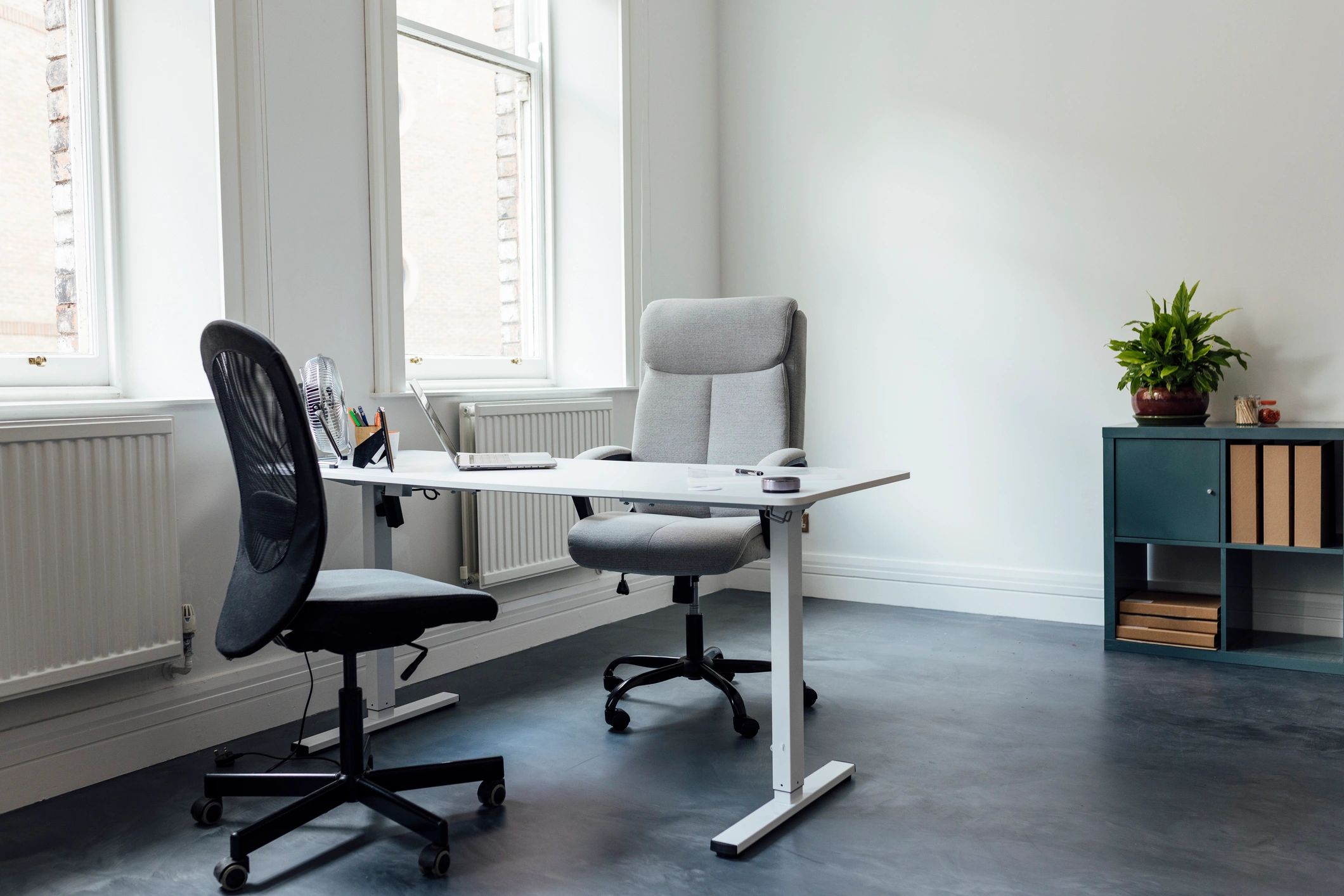 Modern workspace with laptop for Dell products
