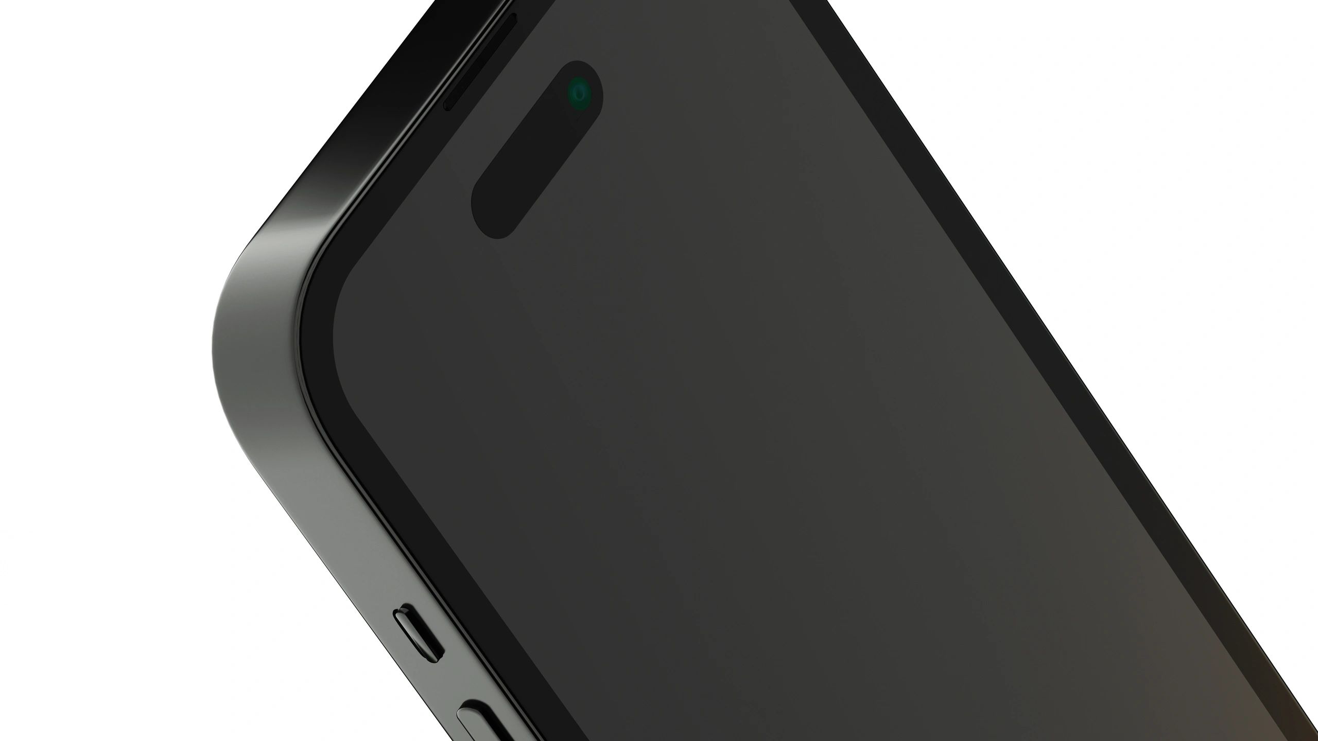 Smartphone mockup with black screen